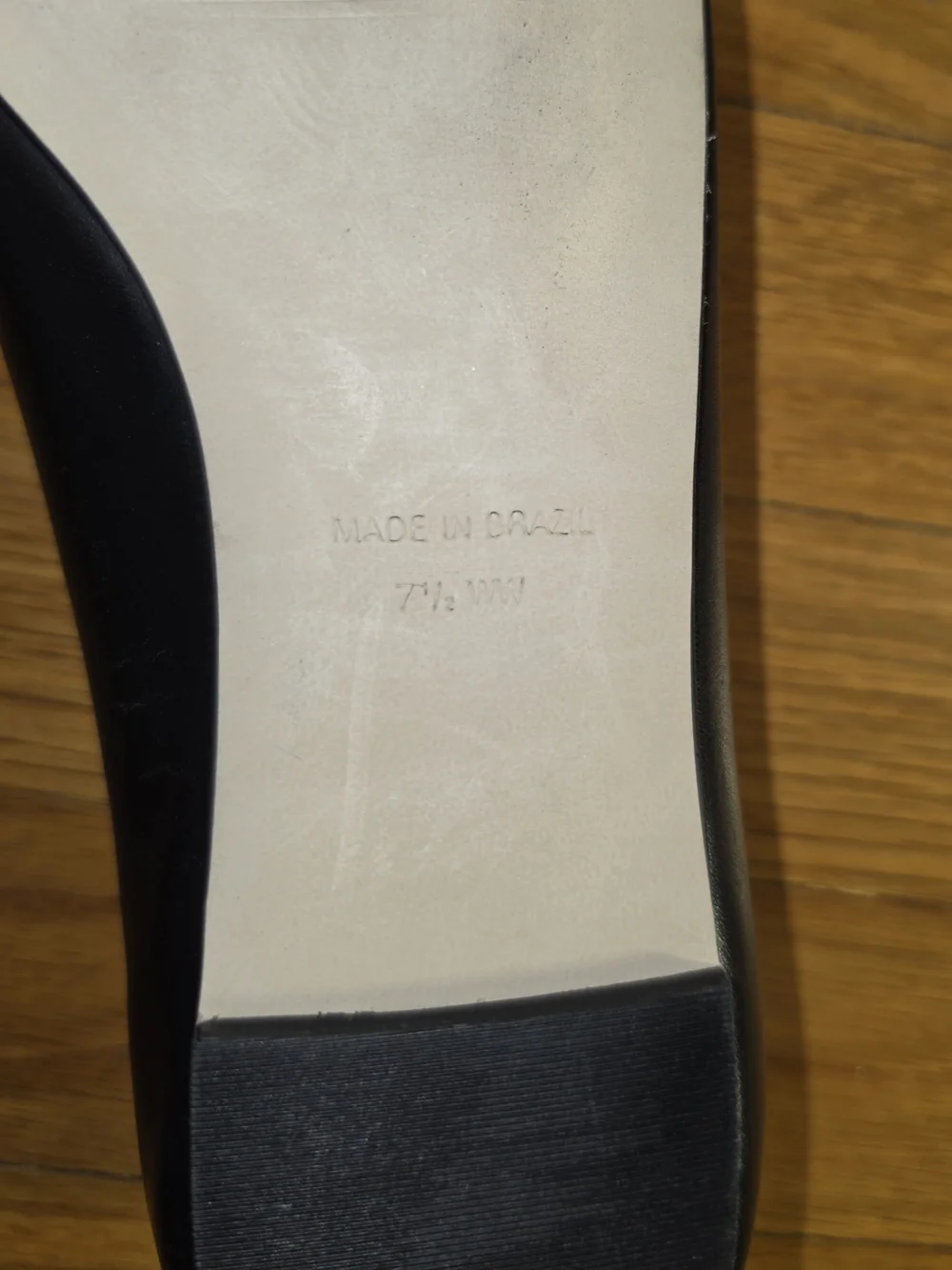 New Walking Cradles Reece Black Leather Flats 7.5 WW